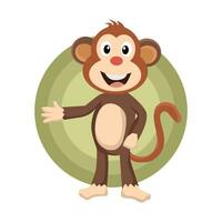 monkey character vector standing upright