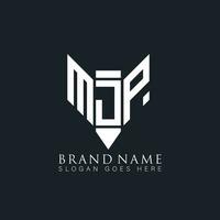 MJP abstract letter logo. MJP creative monogram initials letter logo concept. MJP Unique modern flat abstract vector letter logo design.