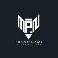 MPN abstract letter logo. MPN creative monogram initials letter logo concept. MPN Unique modern flat abstract vector letter logo design.