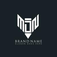 mdn resumen letra logo. mdn creativo monograma iniciales letra logo concepto. mdn único moderno plano resumen vector letra logo diseño.