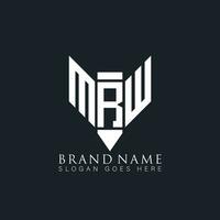 MRW abstract letter logo. MRW creative monogram initials letter logo concept. MRW Unique modern flat abstract vector letter logo design.