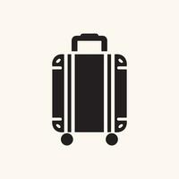 Isolated on white, a linear-style pictogram includes baggage, a luggage line icon, and an outline vector sign. Illustration of a symbol or emblem