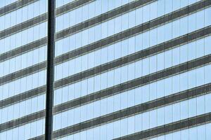 a close up of a building with many windows photo