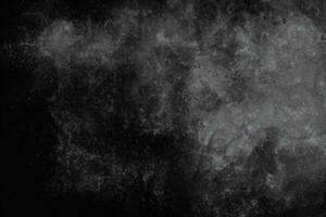 gray and black dust overlay particle abstract grunge texture and texture effect isolated on black. photo