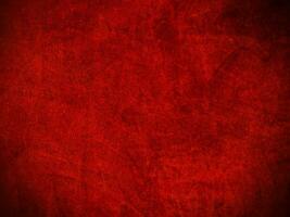 Dark red velvet fabric texture used as background. Empty dark red fabric background of soft and smooth textile material. There is space for text.. photo