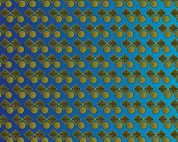 Geometric Pattern with Triangles and Circles in Gold and Blue vector