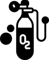 solid icon for oxygen vector