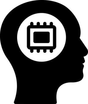 sólido icono para memoria vector