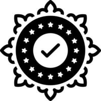 solid icon for warranties vector