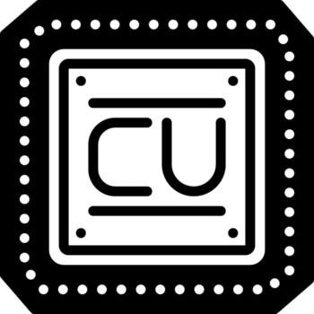 sólido icono para cobre vector