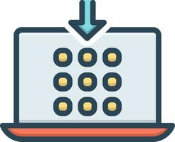 color icon for inputs vector