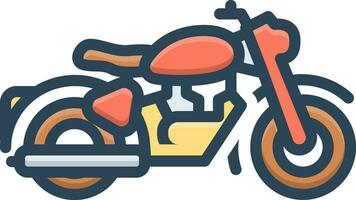 color icono para bicicleta vector