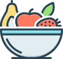 color icon for nutritional vector