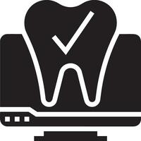 Tooth dentist icon symbol image vector. Illustration of the dental medicine symbol design graphic image vector