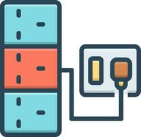 color icon for connectors vector