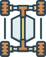 color icon for fwd vector
