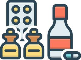 color icon for pharmaceutical vector