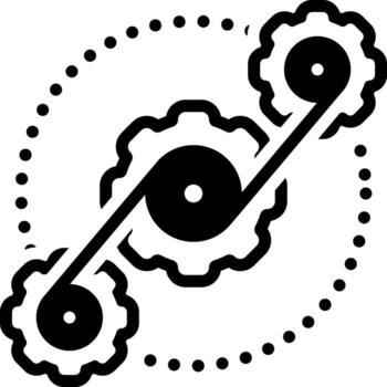 solid icon for integration vector