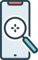 color icon for searching vector