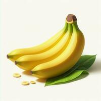 ai generado maduro banana, amarillo plátanos, de cerca de plátano foto