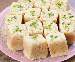 Indian Traditional Sweet Food Mysore Pak or Mysoor Pak photo