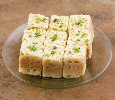 Indian Traditional Sweet Food Mysore Pak or Mysoor Pak photo