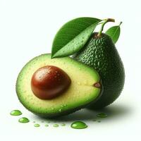 AI generated Green avocado fruit photo