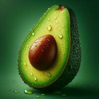 AI generated Green avocado fruit photo