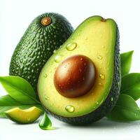 AI generated Green avocado fruit photo