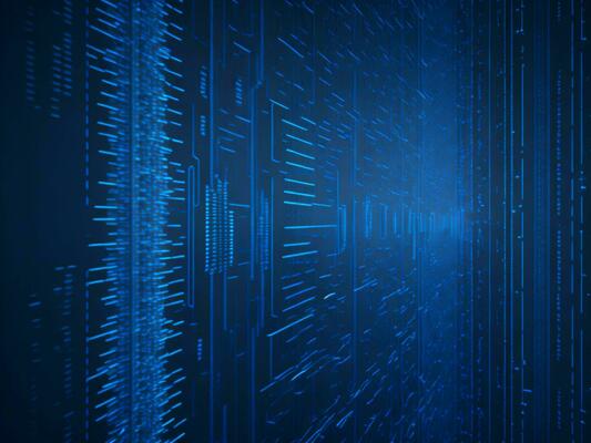 AI generated Digital Cyberspace with Particles and Digital Data Network Connections. High Speed Connection and Data Analysis Technology Digital Abstract Background Concept. 3d rendering
