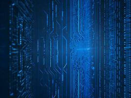 AI generated Digital Cyberspace with Particles and Digital Data Network Connections. High Speed Connection and Data Analysis Technology Digital Abstract Background Concept. 3d rendering photo