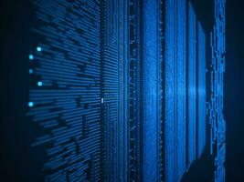 AI generated Digital Cyberspace with Particles and Digital Data Network Connections. High Speed Connection and Data Analysis Technology Digital Abstract Background Concept. 3d rendering photo