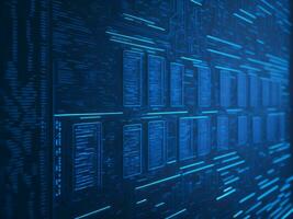 AI generated Digital Cyberspace with Particles and Digital Data Network Connections. High Speed Connection and Data Analysis Technology Digital Abstract Background Concept. 3d rendering photo