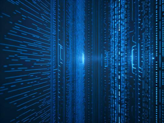AI generated Digital Cyberspace with Particles and Digital Data Network Connections. High Speed Connection and Data Analysis Technology Digital Abstract Background Concept. 3d rendering