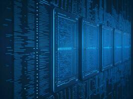 AI generated Digital Cyberspace with Particles and Digital Data Network Connections. High Speed Connection and Data Analysis Technology Digital Abstract Background Concept. 3d rendering photo