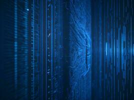 AI generated Digital Cyberspace with Particles and Digital Data Network Connections. High Speed Connection and Data Analysis Technology Digital Abstract Background Concept. 3d rendering photo