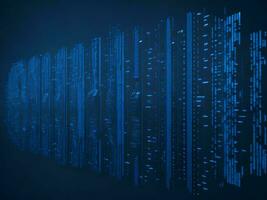 AI generated Digital Cyberspace with Particles and Digital Data Network Connections. High Speed Connection and Data Analysis Technology Digital Abstract Background Concept. 3d rendering photo