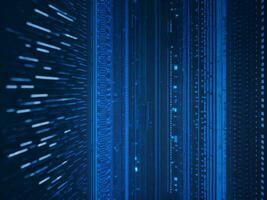 AI generated Digital Cyberspace with Particles and Digital Data Network Connections. High Speed Connection and Data Analysis Technology Digital Abstract Background Concept. 3d rendering photo