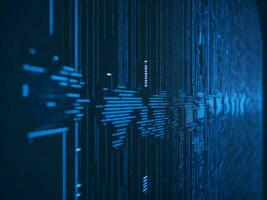 AI generated Digital Cyberspace with Particles and Digital Data Network Connections. High Speed Connection and Data Analysis Technology Digital Abstract Background Concept. 3d rendering photo