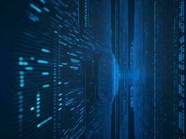 AI generated Digital Cyberspace with Particles and Digital Data Network Connections. High Speed Connection and Data Analysis Technology Digital Abstract Background Concept. 3d rendering photo