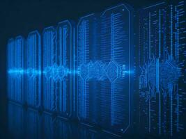 AI generated Digital Cyberspace with Particles and Digital Data Network Connections. High Speed Connection and Data Analysis Technology Digital Abstract Background Concept. 3d rendering photo