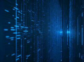 AI generated Digital Cyberspace with Particles and Digital Data Network Connections. High Speed Connection and Data Analysis Technology Digital Abstract Background Concept. 3d rendering photo