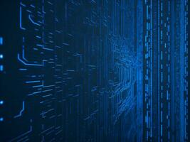 AI generated Digital Cyberspace with Particles and Digital Data Network Connections. High Speed Connection and Data Analysis Technology Digital Abstract Background Concept. 3d rendering photo