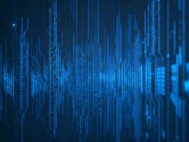 AI generated Digital Cyberspace with Particles and Digital Data Network Connections. High Speed Connection and Data Analysis Technology Digital Abstract Background Concept. 3d rendering photo