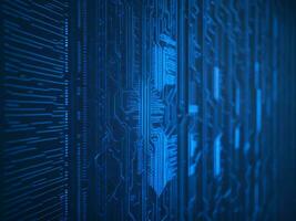 AI generated Digital Cyberspace with Particles and Digital Data Network Connections. High Speed Connection and Data Analysis Technology Digital Abstract Background Concept. 3d rendering photo