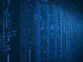 AI generated Digital Cyberspace with Particles and Digital Data Network Connections. High Speed Connection and Data Analysis Technology Digital Abstract Background Concept. 3d rendering photo