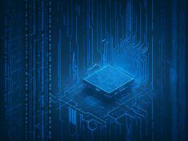 AI generated Digital Cyberspace with Particles and Digital Data Network Connections. High Speed Connection and Data Analysis Technology Digital Abstract Background Concept. 3d rendering photo