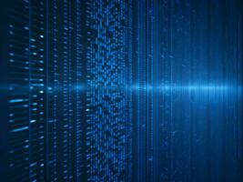 AI generated Digital Cyberspace with Particles and Digital Data Network Connections. High Speed Connection and Data Analysis Technology Digital Abstract Background Concept. 3d rendering photo