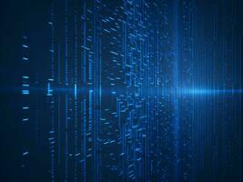 AI generated Digital Cyberspace with Particles and Digital Data Network Connections. High Speed Connection and Data Analysis Technology Digital Abstract Background Concept. 3d rendering photo