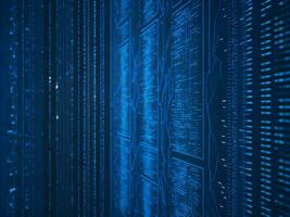 AI generated Digital Cyberspace with Particles and Digital Data Network Connections. High Speed Connection and Data Analysis Technology Digital Abstract Background Concept. 3d rendering photo